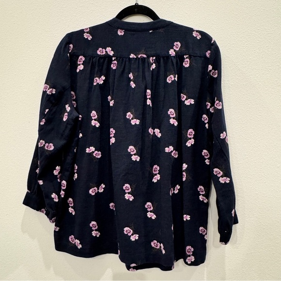 Madewell Black Long Sleeve blouse size Medium - Picture 5 of 6